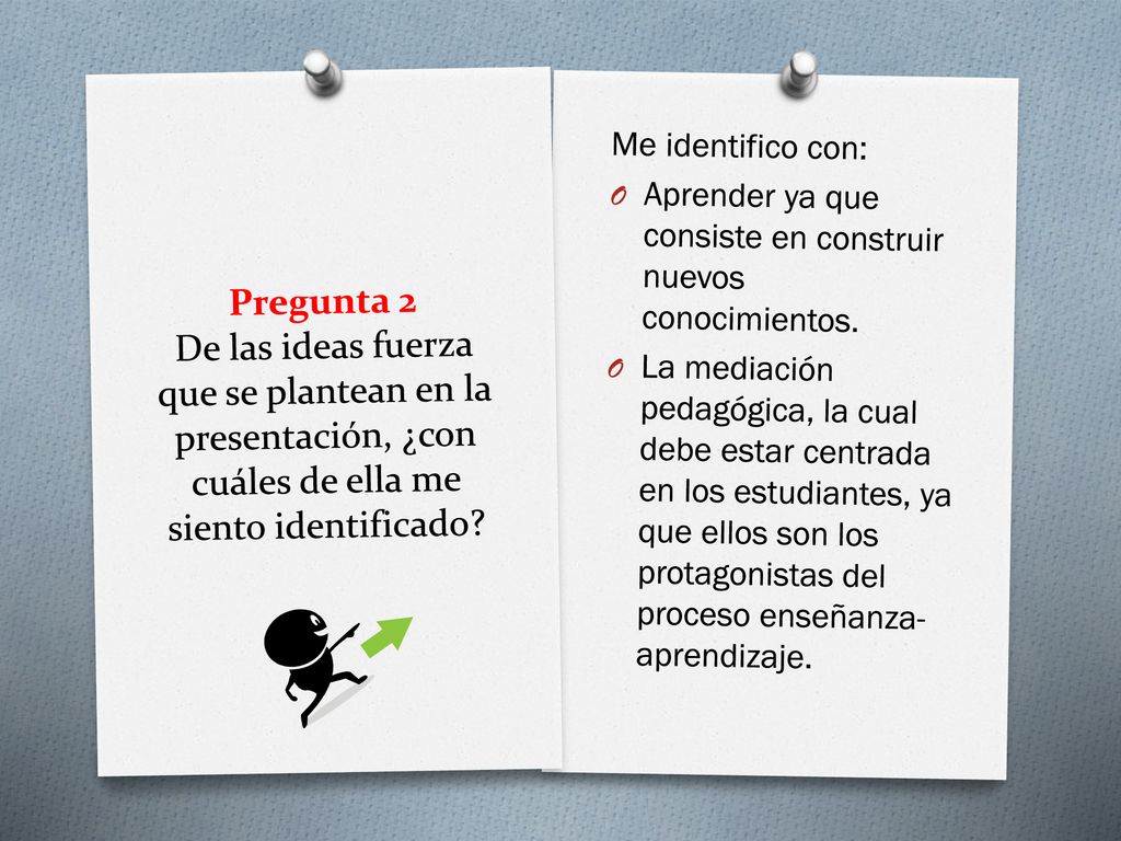 Pregunta 2 De las ideas fuerza que se plantean en la presentación, ¿con cuáles de ella me siento identificado
