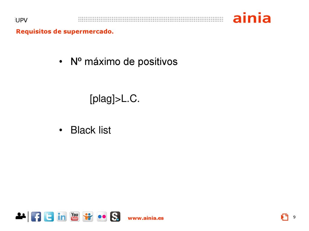 Nº máximo de positivos [plag]>L.C. Black list UPV
