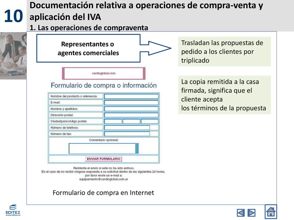10 Documentación relativa a operaciones de compra-venta y aplicación del IVA 1. Las operaciones de compraventa.