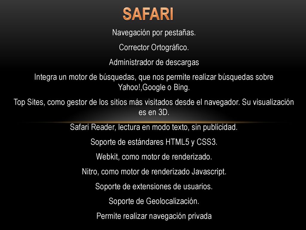 SAFARI Navegación por pestañas. Corrector Ortográfico.