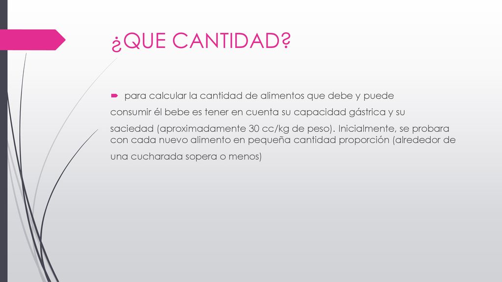 ¿QUE CANTIDAD para calcular la cantidad de alimentos que debe y puede