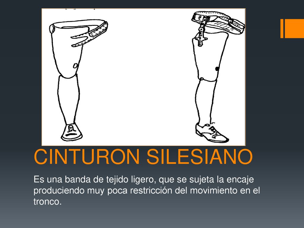 CINTURON SILESIANO Es una banda de tejido ligero, que se sujeta la encaje produciendo muy poca restricción del movimiento en el tronco.
