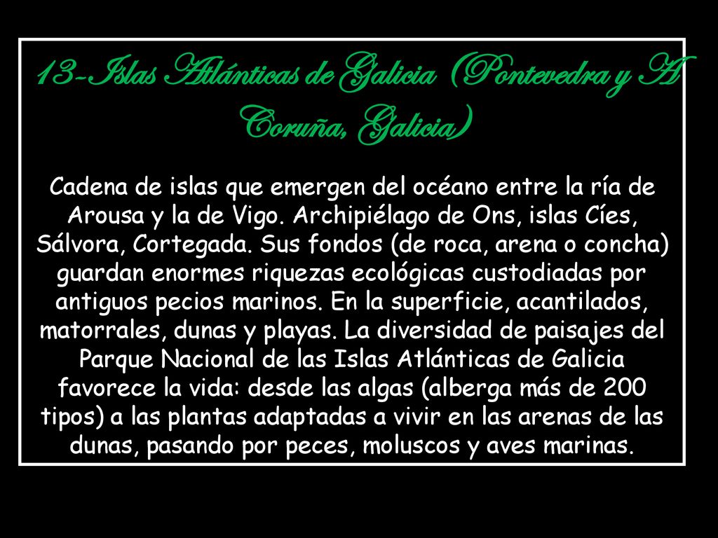 13-Islas Atlánticas de Galicia (Pontevedra y A Coruña, Galicia)