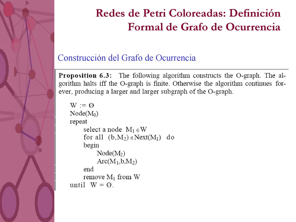 Redes de Petri Coloreadas: Definición Formal de Grafo de Ocurrencia