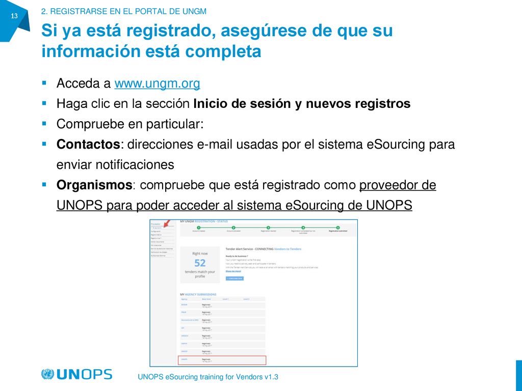 Si ya está registrado, asegúrese de que su información está completa