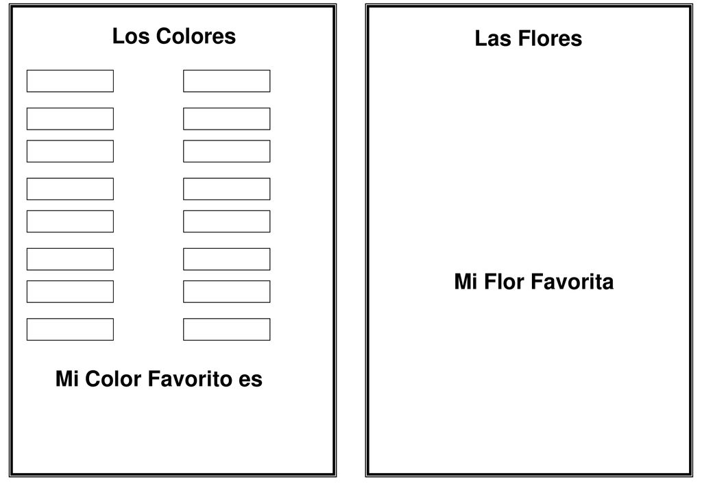 Los Colores Las Flores Mi Flor Favorita Mi Color Favorito es