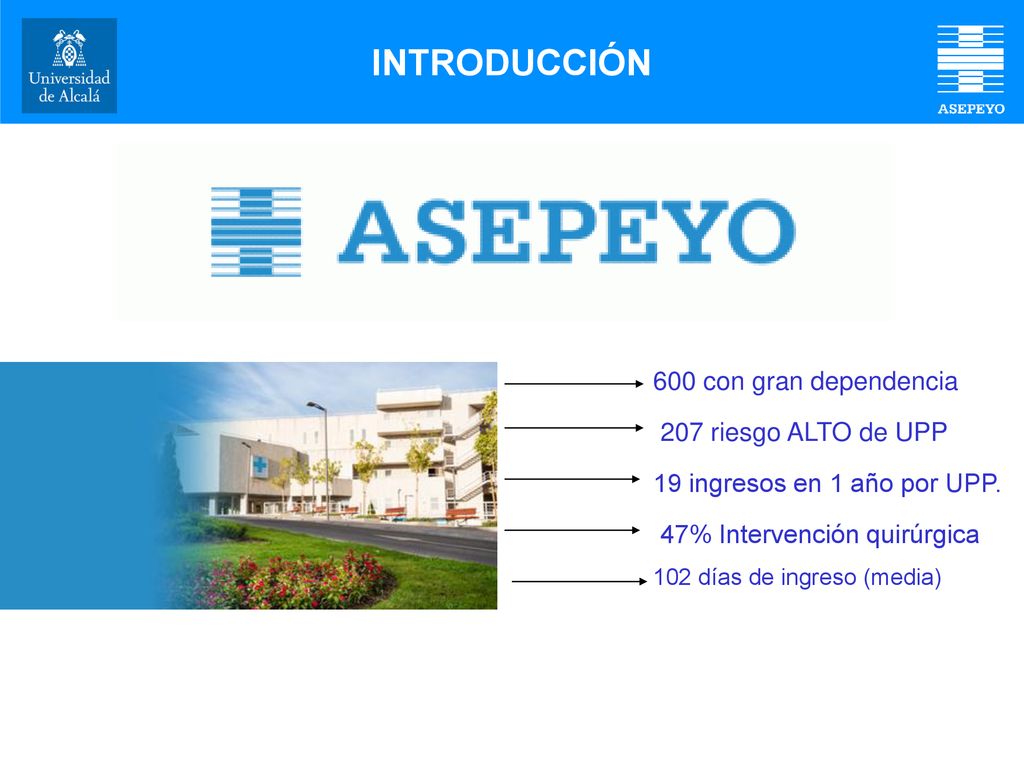 INTRODUCCIÓN 600 con gran dependencia 207 riesgo ALTO de UPP