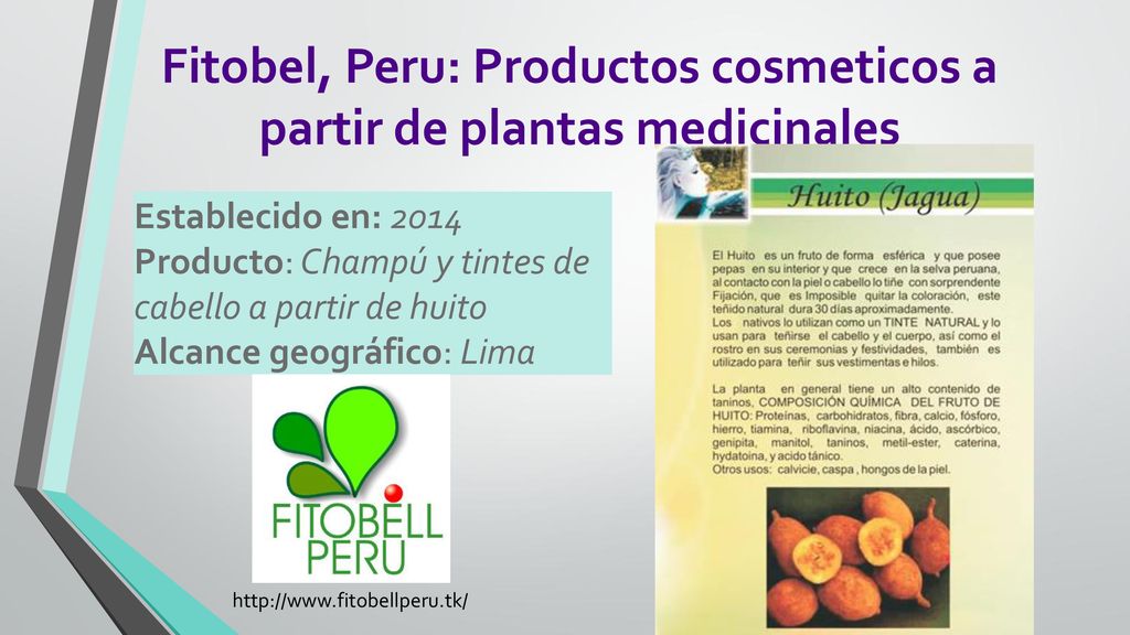 Fitobel, Peru: Productos cosmeticos a partir de plantas medicinales