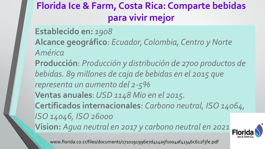 Florida Ice & Farm, Costa Rica: Comparte bebidas para vivir mejor