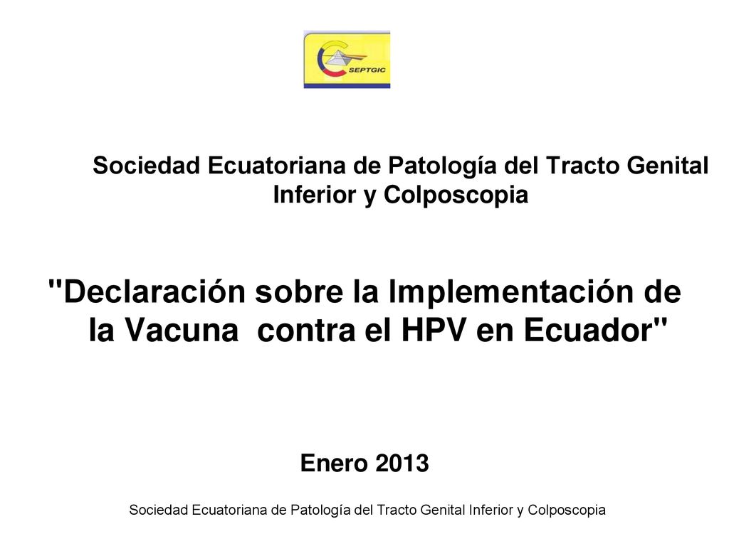 Declaración sobre la Implementación de la Vacuna contra el HPV en Ecuador