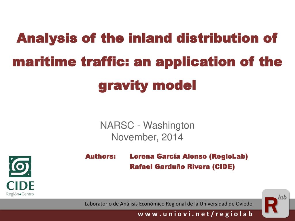 Analysis of the inland distribution of maritime traffic: an application of the gravity model