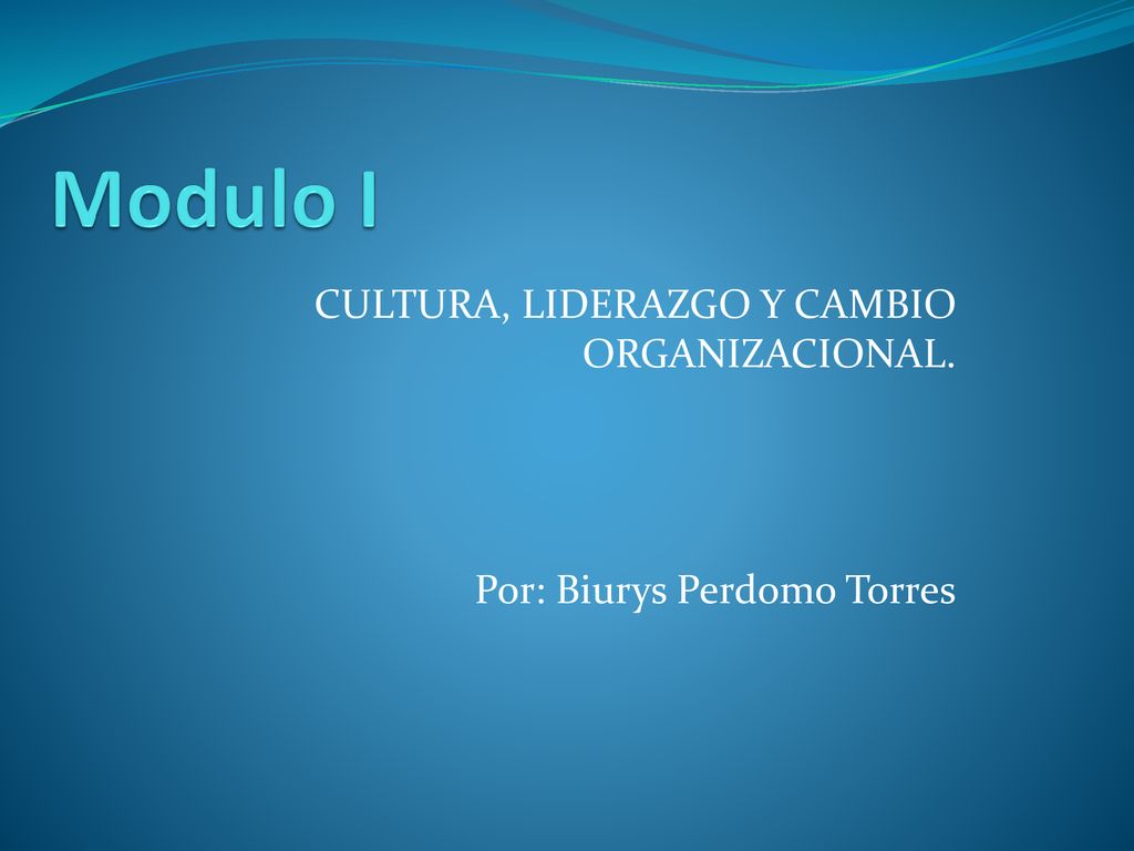 CULTURA, LIDERAZGO Y CAMBIO ORGANIZACIONAL. Por: Biurys Perdomo Torres