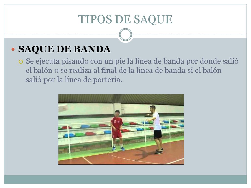 TIPOS DE SAQUE SAQUE DE BANDA