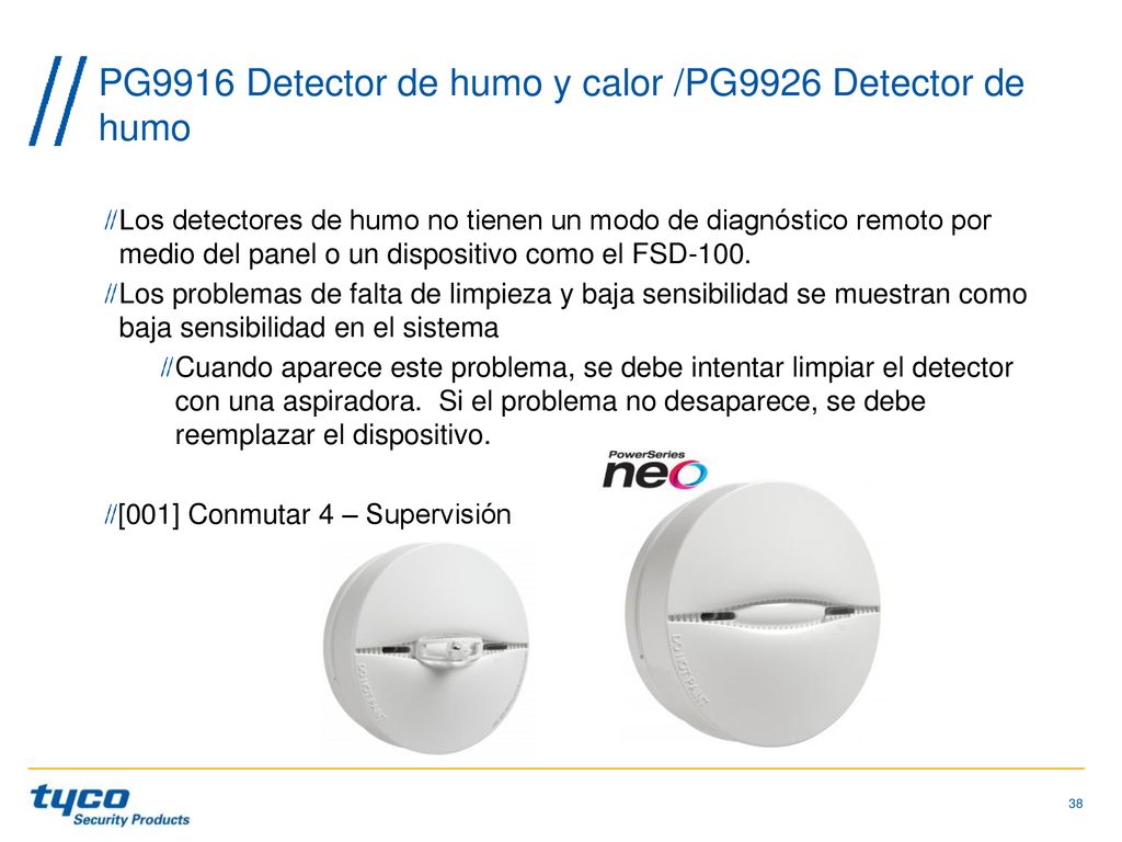 PG9916 Detector de humo y calor /PG9926 Detector de humo