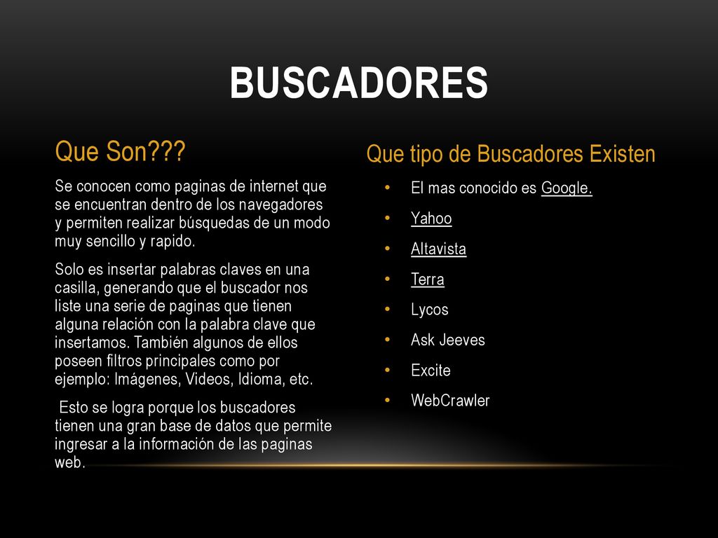 Buscadores Que Son Que tipo de Buscadores Existen