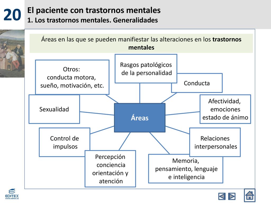 20 El paciente con trastornos mentales 1. Los trastornos mentales. Generalidades.