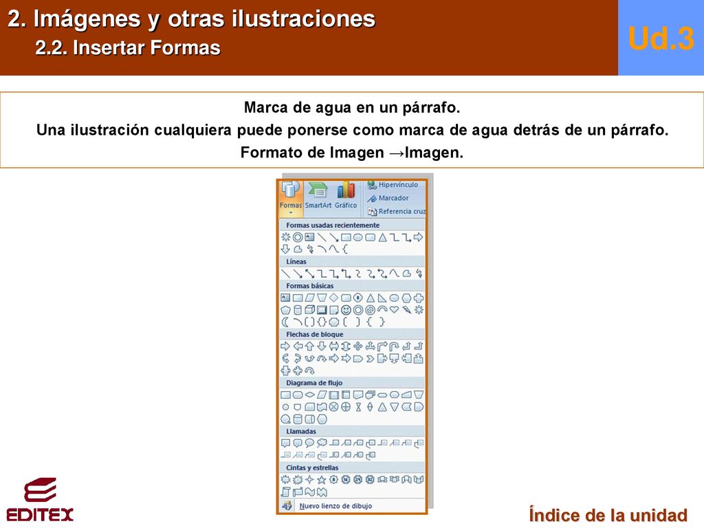 Marca de agua en un párrafo. Formato de Imagen →Imagen.