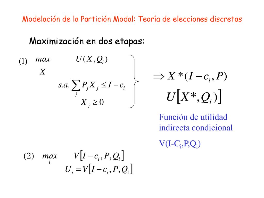 Modelación de la Partición Modal: Teoría de elecciones discretas
