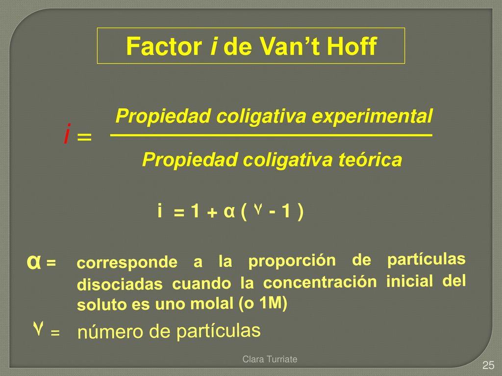 i = Factor i de Van’t Hoff
