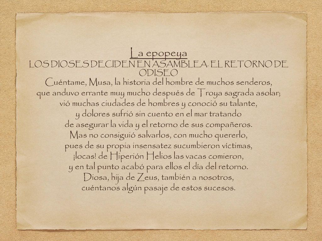 La epopeya Cuéntame, Musa, la historia del hombre de muchos senderos,