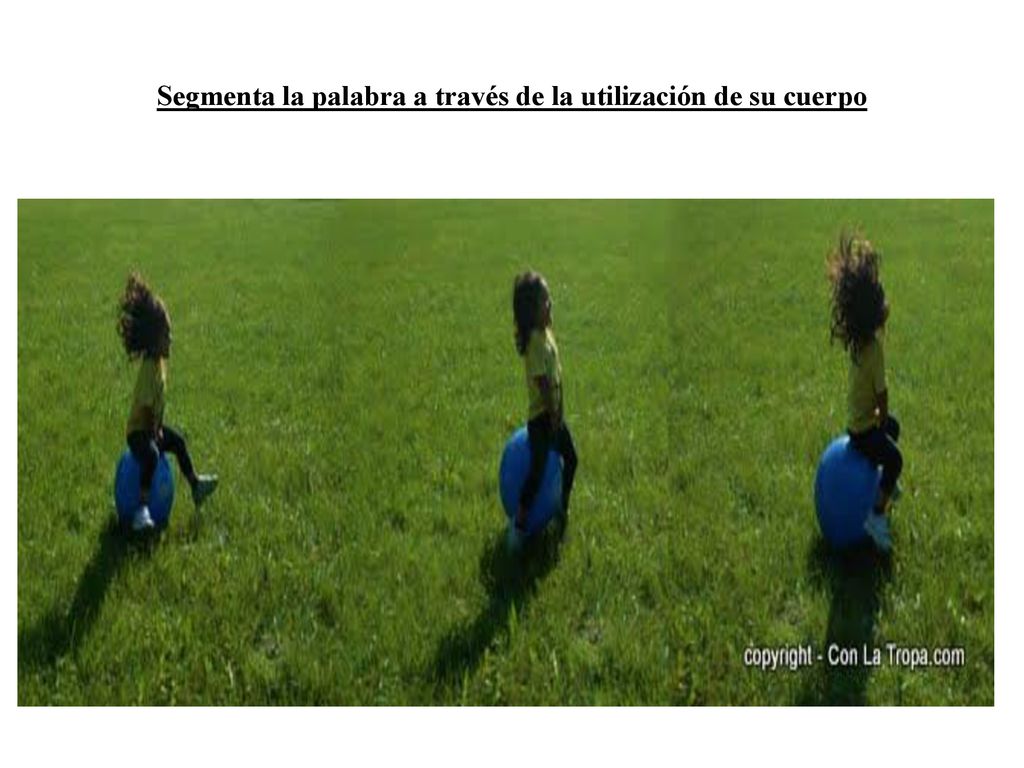 Segmenta la palabra a través de la utilización de su cuerpo