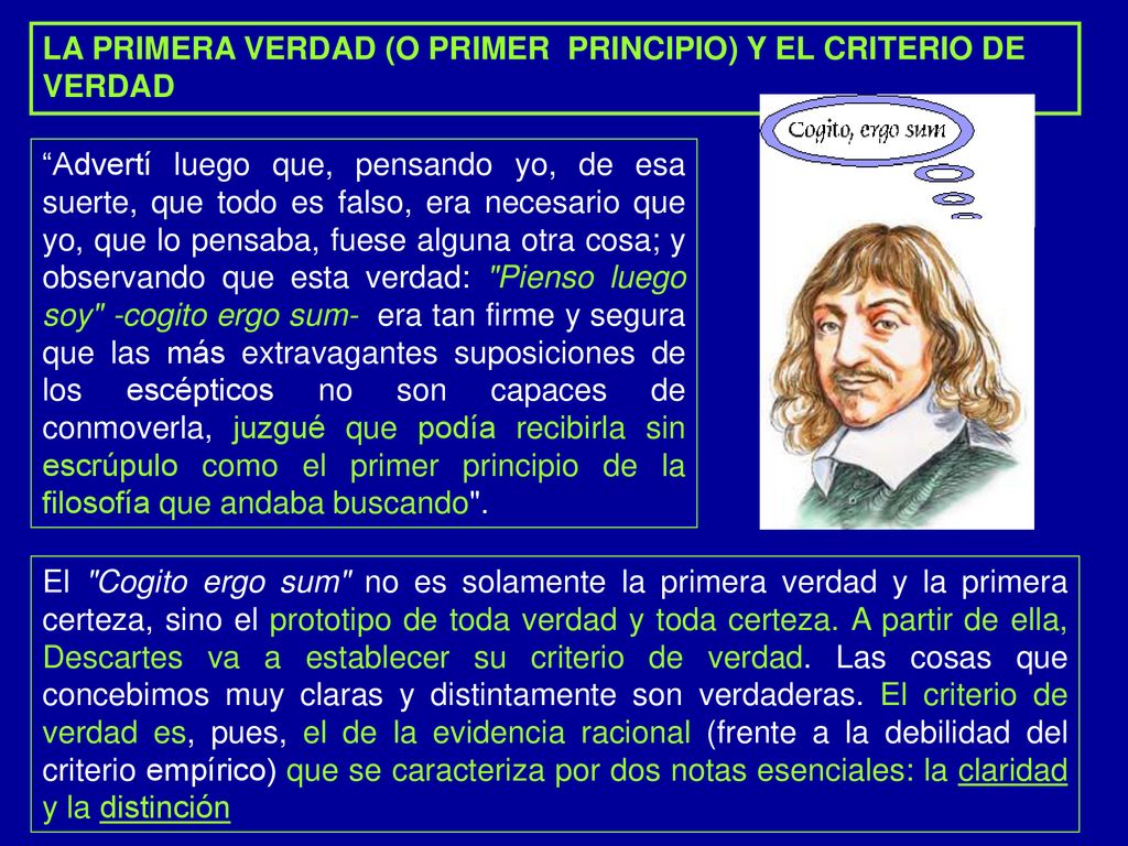 LA PRIMERA VERDAD (O PRIMER PRINCIPIO) Y EL CRITERIO DE VERDAD