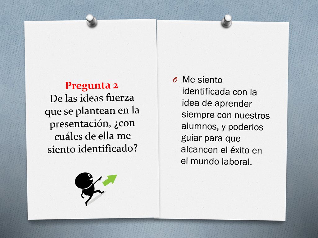 Pregunta 2 De las ideas fuerza que se plantean en la presentación, ¿con cuáles de ella me siento identificado