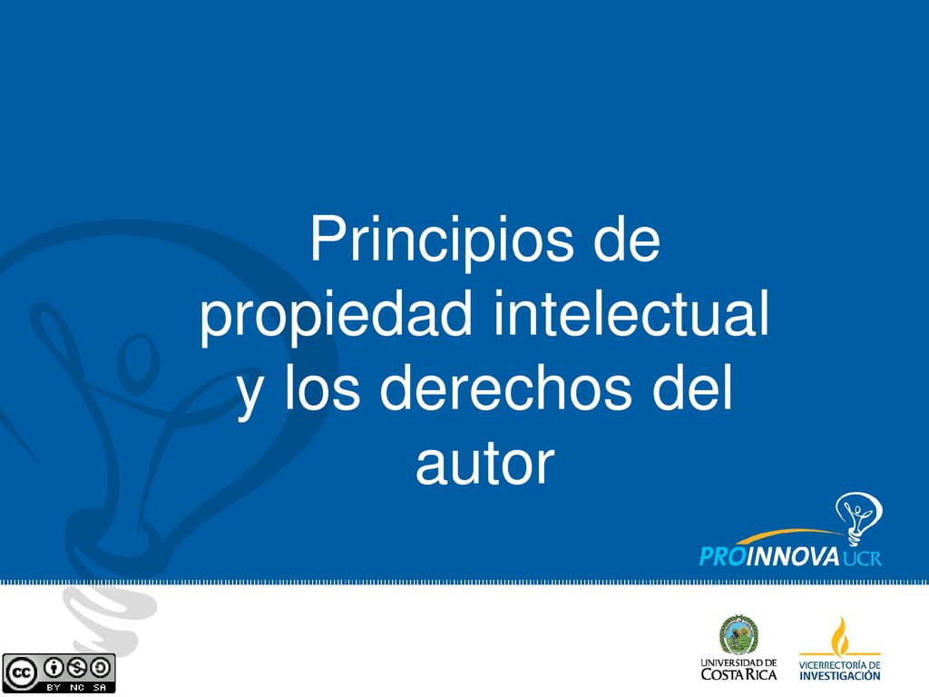 Principios de propiedad intelectual y los derechos del autor