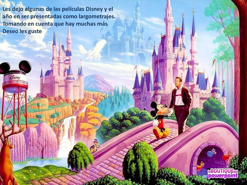 Les dejo algunas de las películas Disney y el año en ser presentadas como largometrajes.