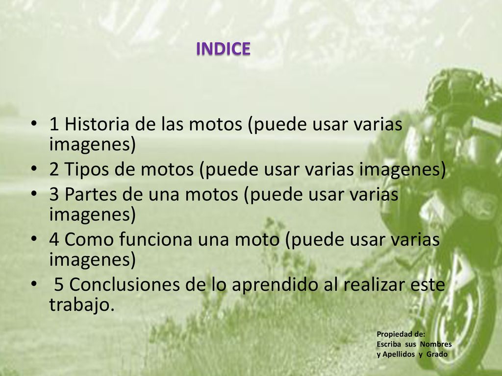 1 Historia de las motos (puede usar varias imagenes)
