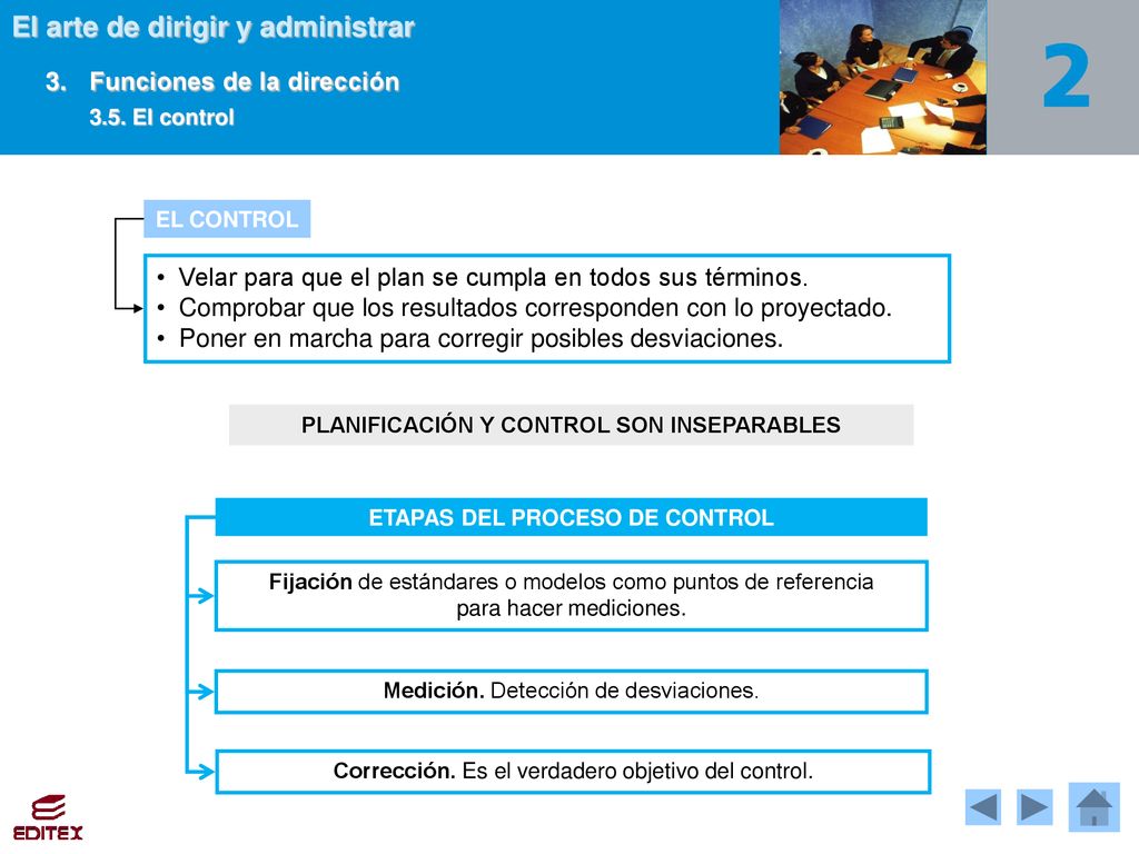 PLANIFICACIÓN Y CONTROL SON INSEPARABLES ETAPAS DEL PROCESO DE CONTROL