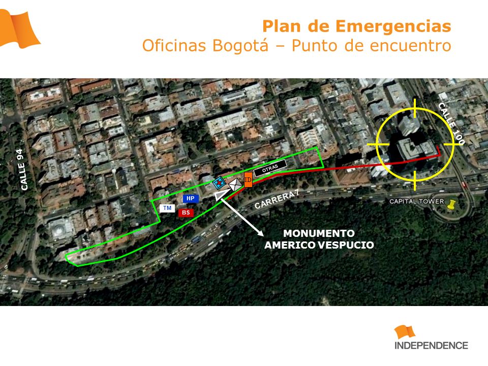 Plan de Emergencias Oficinas Bogotá – Punto de encuentro