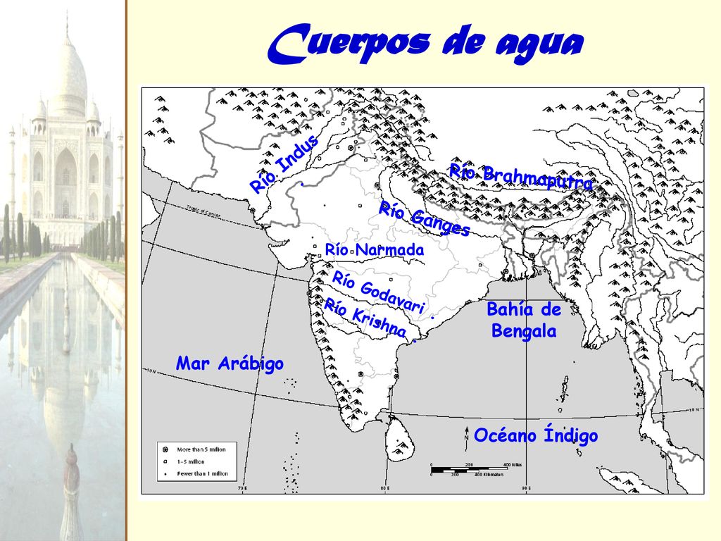 Cuerpos de agua Río Indus . Río Brahmaputra Río Ganges