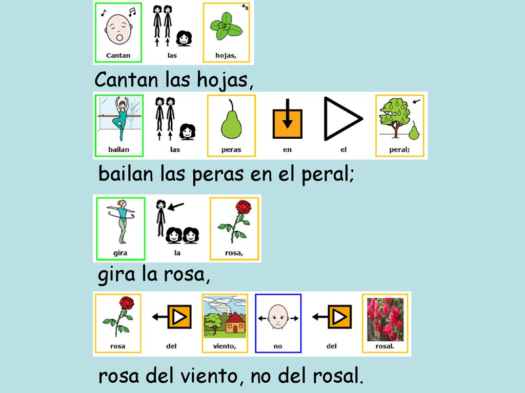 Cantan las hojas, bailan las peras en el peral; gira la rosa, rosa del viento, no del rosal.