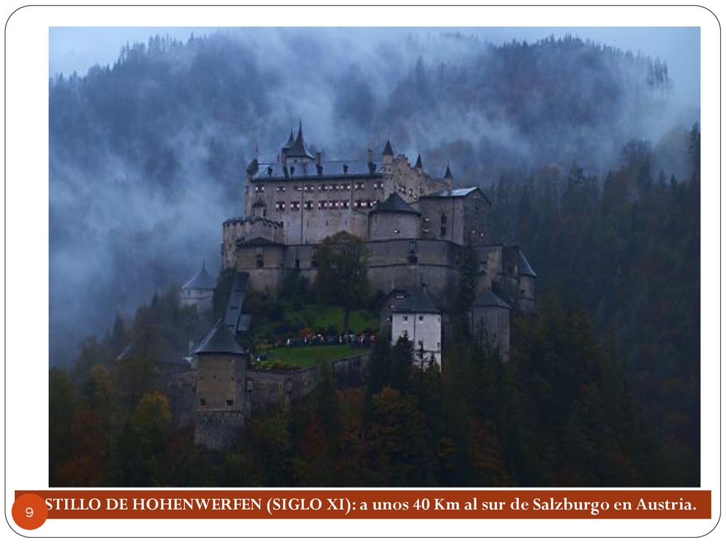 CASTILLO DE HOHENWERFEN (SIGLO XI): a unos 40 Km al sur de Salzburgo en Austria.