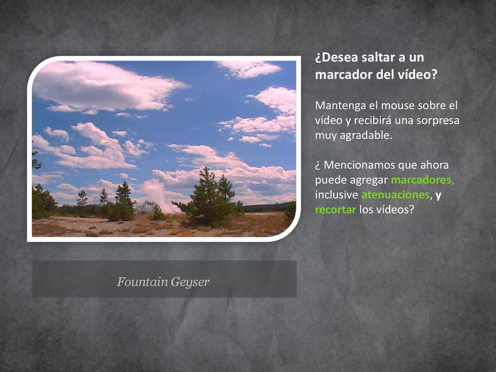 ¿Desea saltar a un marcador del vídeo