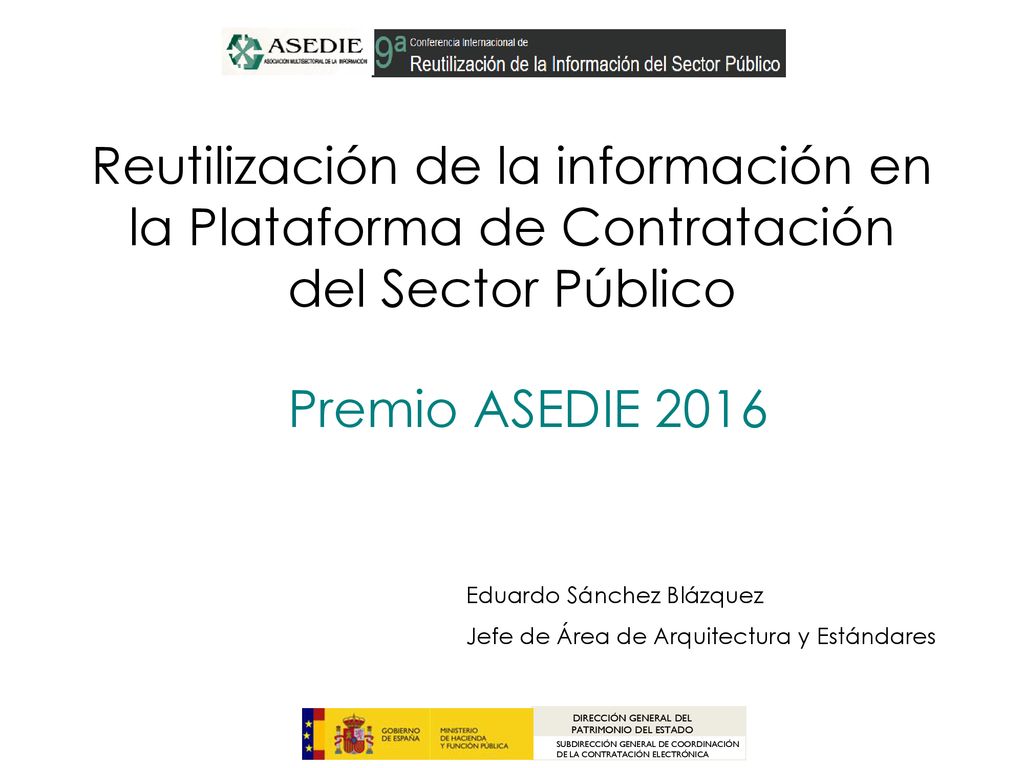 Reutilización de la información en la Plataforma de Contratación del Sector Público