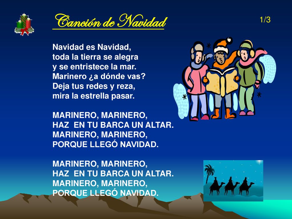 Canción de Navidad 1/3 Navidad es Navidad, toda la tierra se alegra