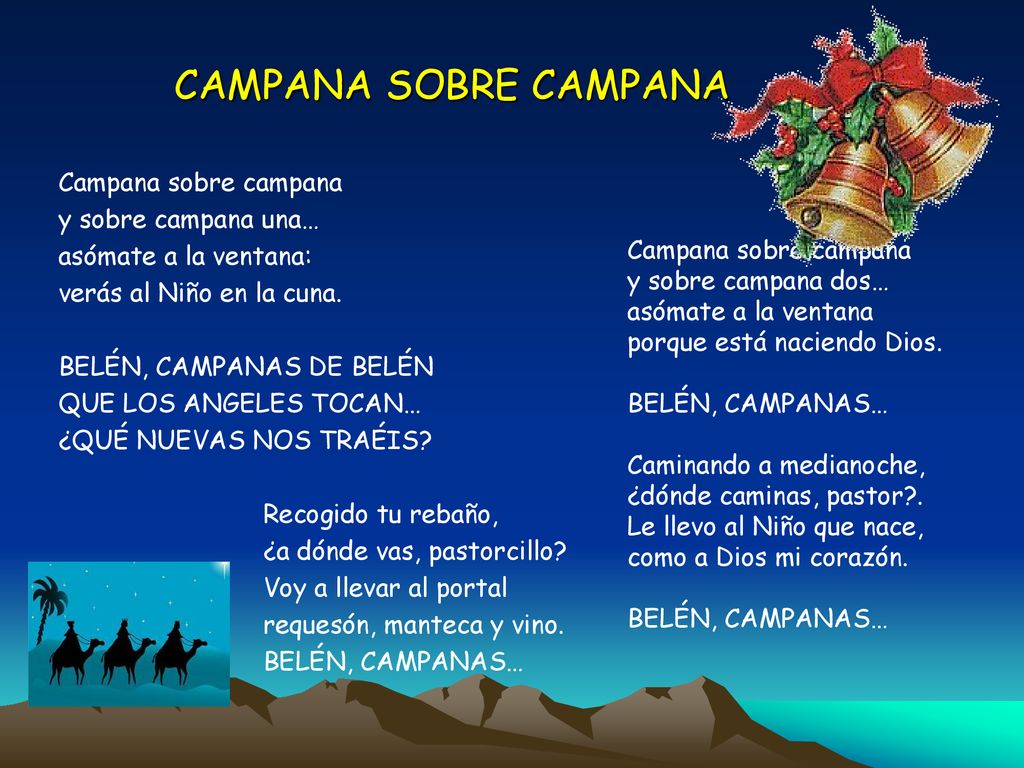 CAMPANA SOBRE CAMPANA Campana sobre campana y sobre campana una…