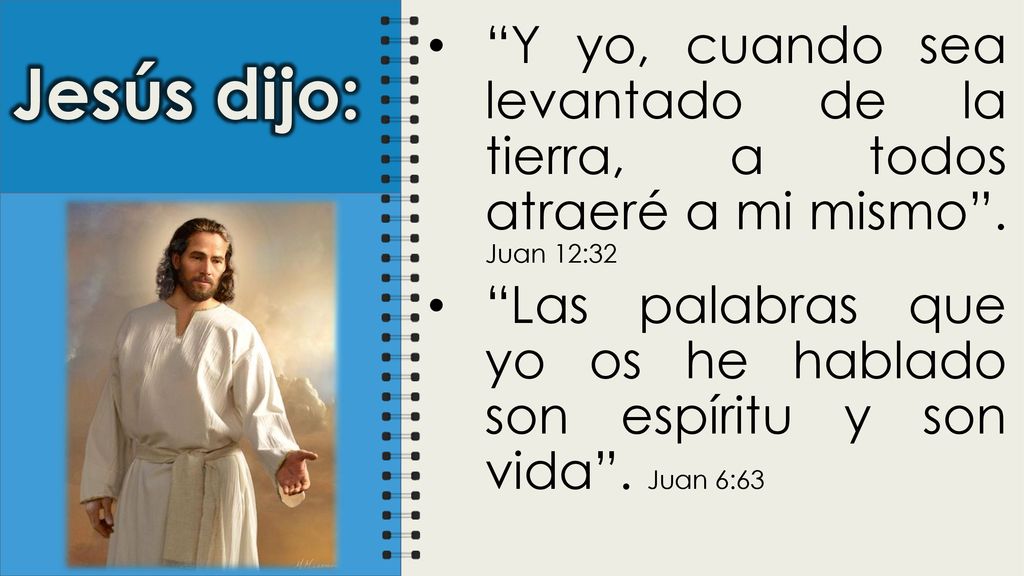 Jesús dijo: Y yo, cuando sea levantado de la tierra, a todos atraeré a mi mismo . Juan 12:32.
