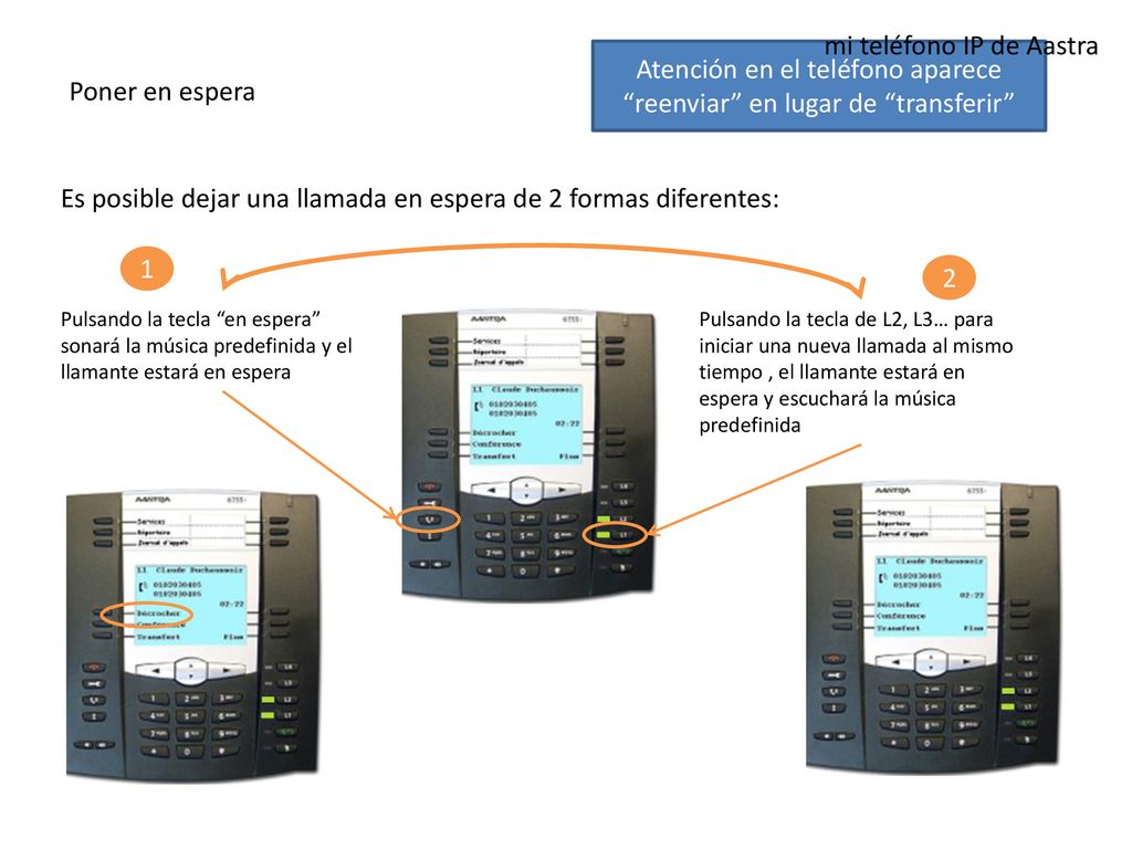 Atención en el teléfono aparece reenviar en lugar de transferir