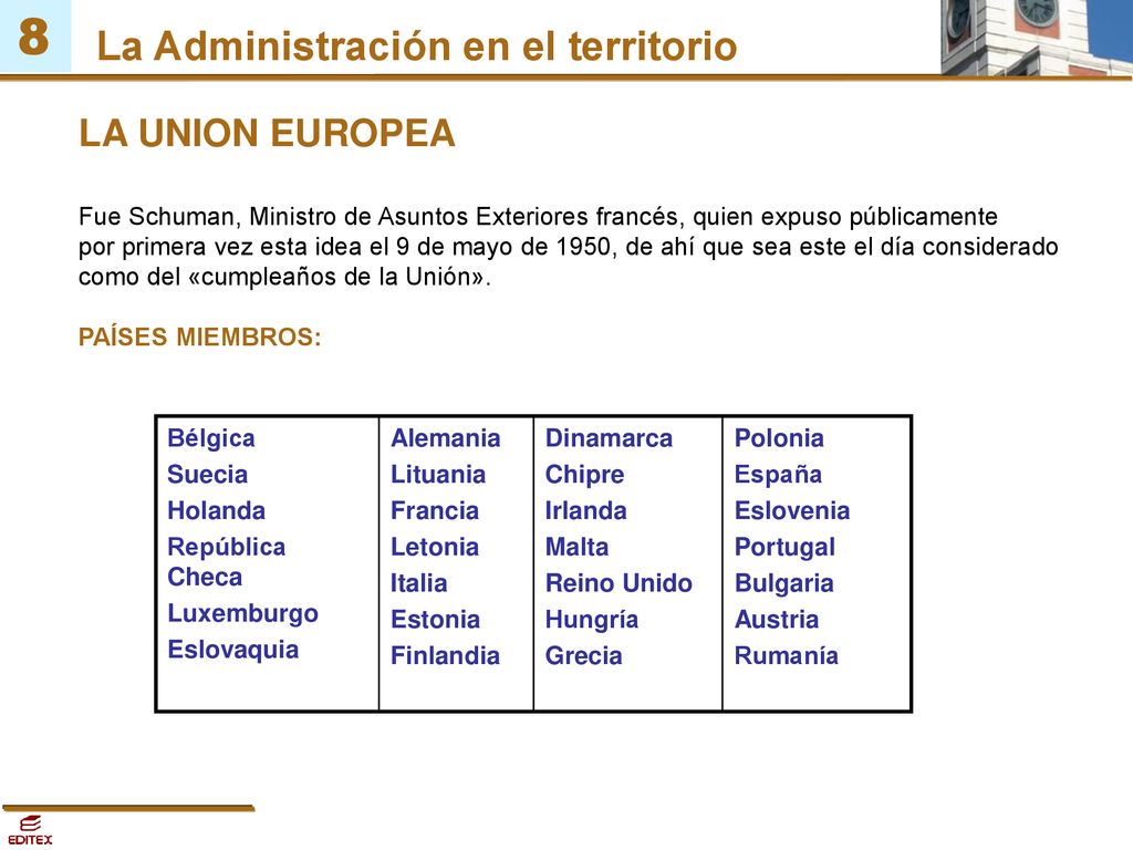 LA UNION EUROPEA Fue Schuman, Ministro de Asuntos Exteriores francés, quien expuso públicamente.