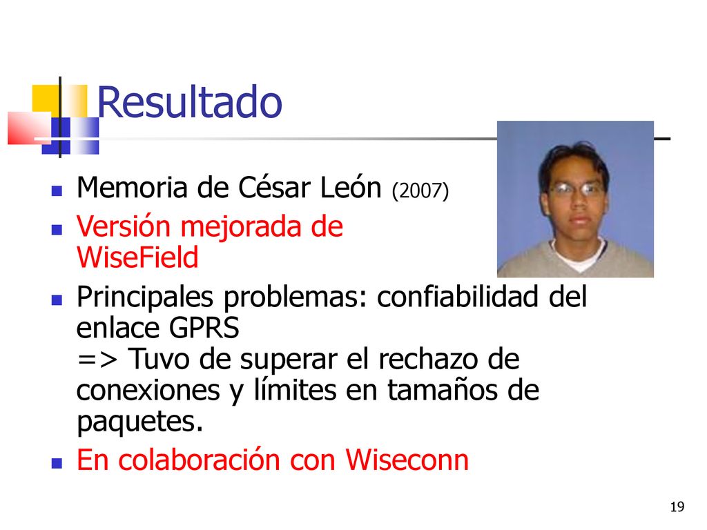 Resultado Memoria de César León (2007) Versión mejorada de WiseField