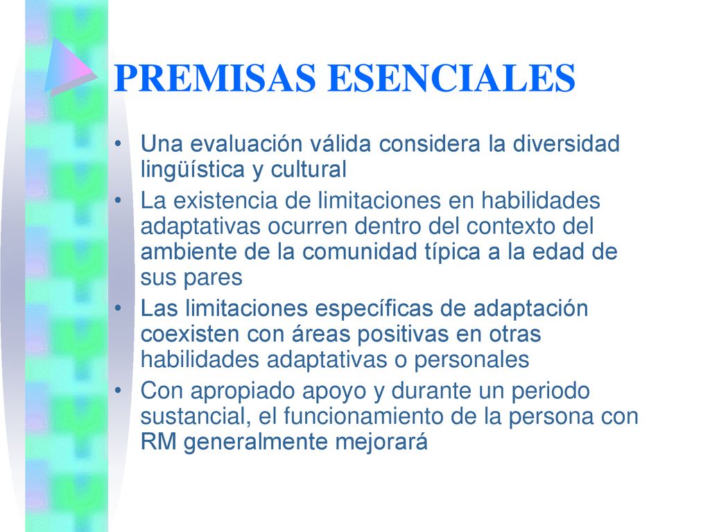 PREMISAS ESENCIALES Una evaluación válida considera la diversidad lingüística y cultural.