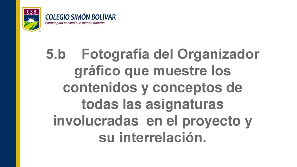 5.b Fotografía del Organizador gráfico que muestre los contenidos y conceptos de todas las asignaturas involucradas en el proyecto y su interrelación.