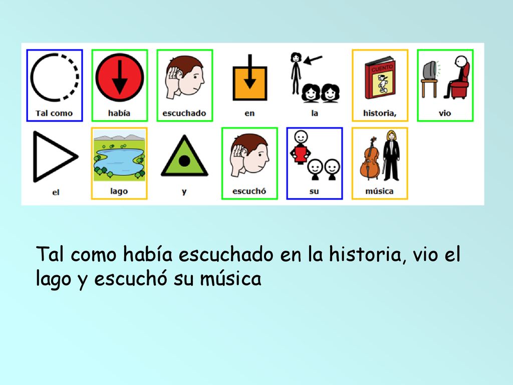 Tal como había escuchado en la historia, vio el lago y escuchó su música