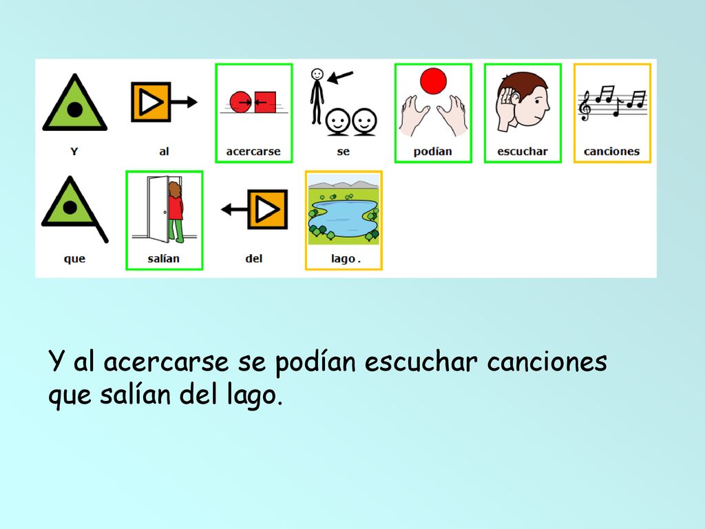 Y al acercarse se podían escuchar canciones que salían del lago.