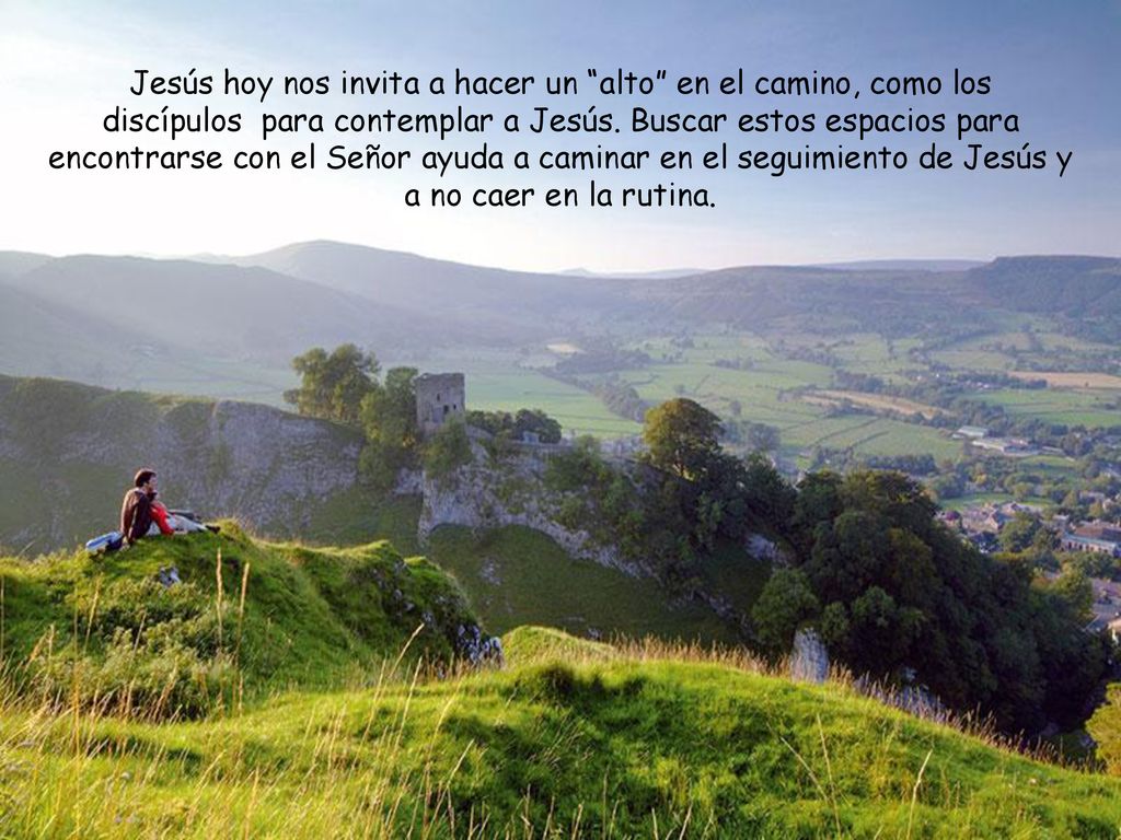Jesús hoy nos invita a hacer un alto en el camino, como los discípulos para contemplar a Jesús.