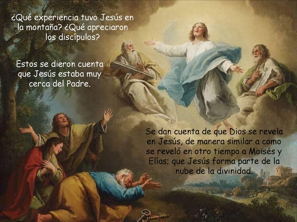 Estos se dieron cuenta que Jesús estaba muy cerca del Padre.