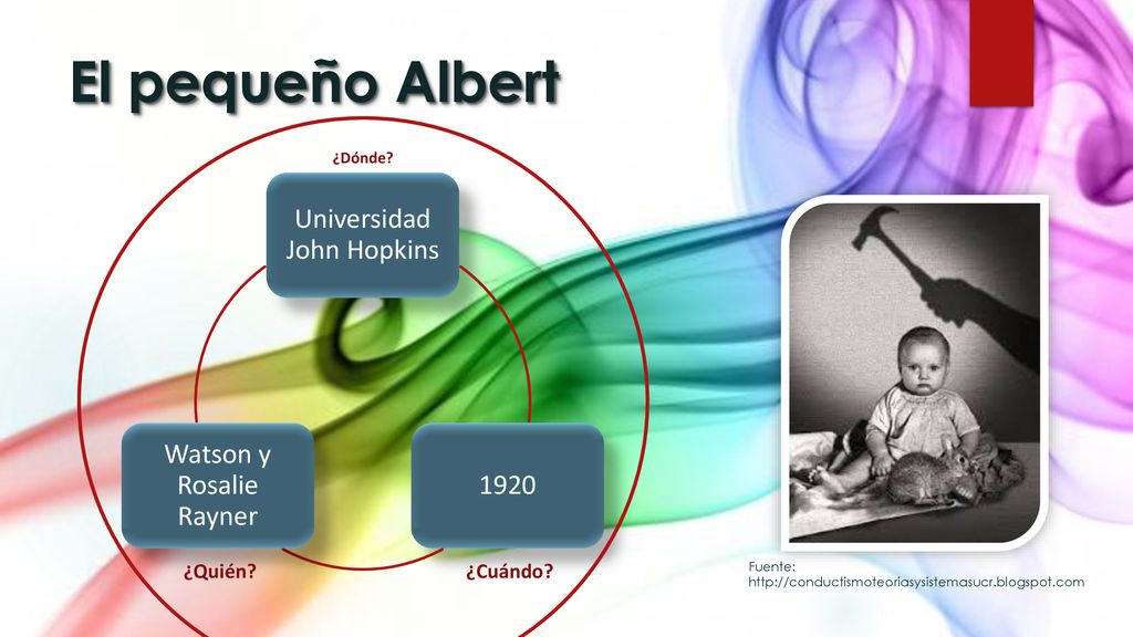 El pequeño Albert Universidad John Hopkins Watson y Rosalie Rayner